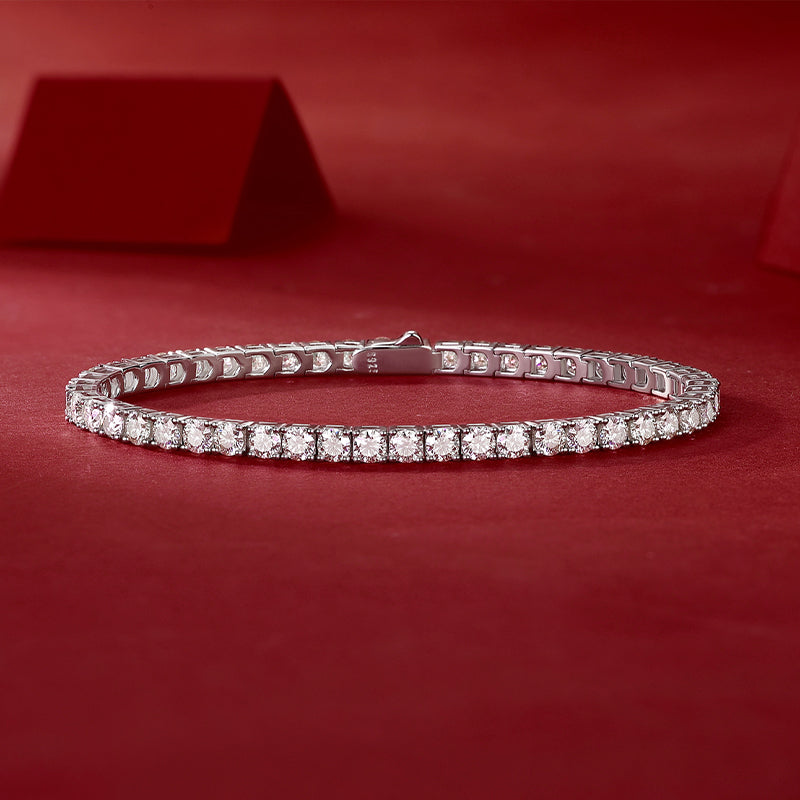 Unique Luxury Fashion Mosan Diamond S925 Silver Bracelet