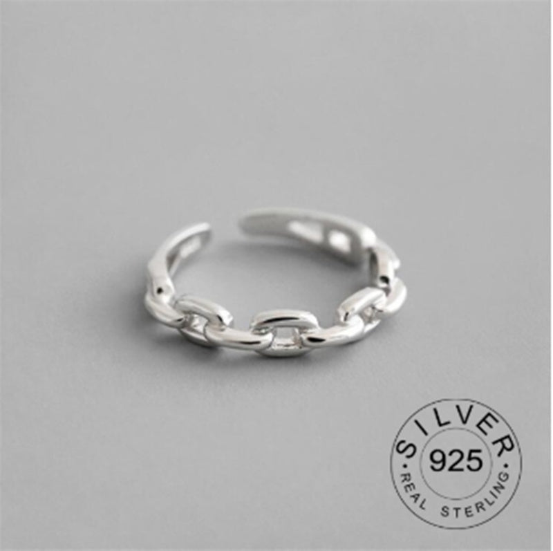Vintage Silver Color Metal Punk Letter  Rings Design