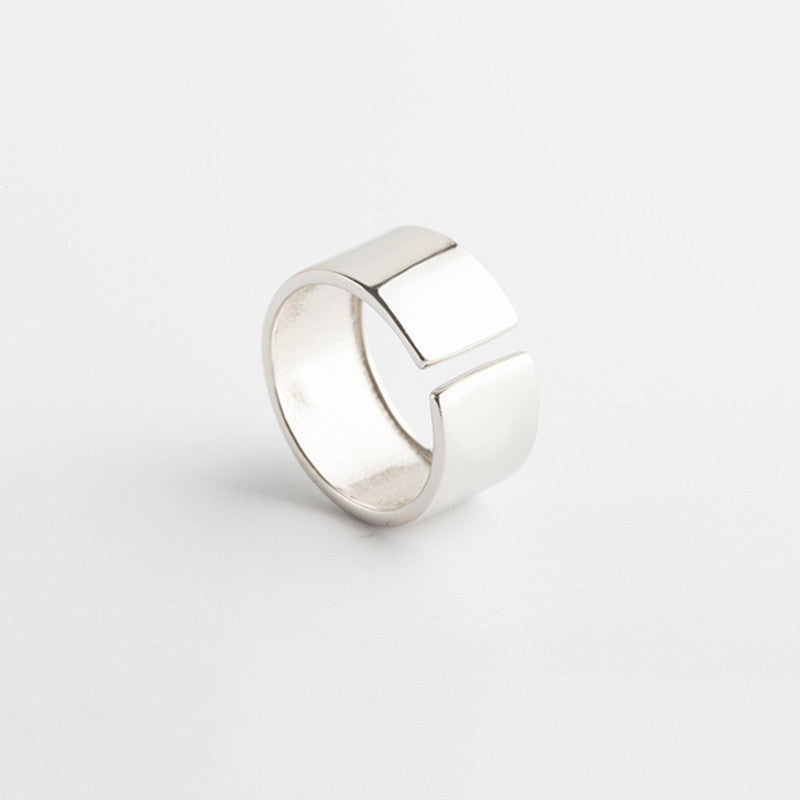 Vintage Silver Color Metal Punk Letter  Rings Design