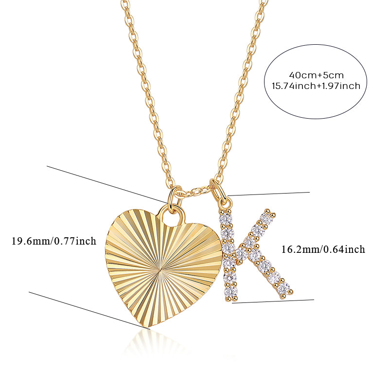 Heart Secret - A Fashionable And Trendy Necklace Pendant Diamond Jewelry Necklace Set With 1-carat Moissanite S925 Sterling Silver And Gold Plating