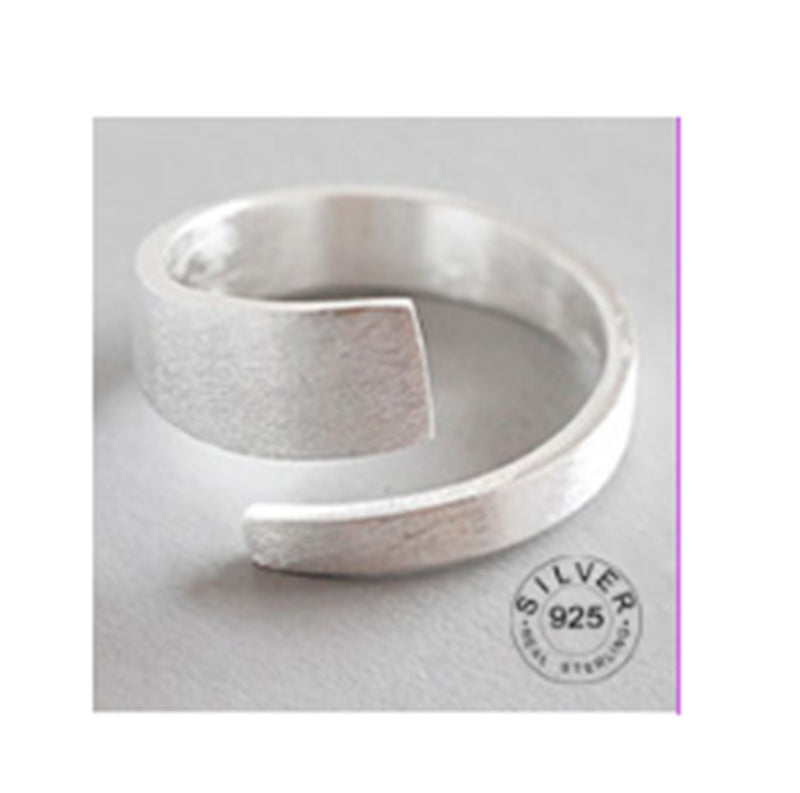 Vintage Silver Color Metal Punk Letter  Rings Design