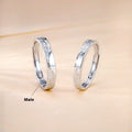 S999 Pure Silver Glacier Couples Openings Couple Rings Couple Style