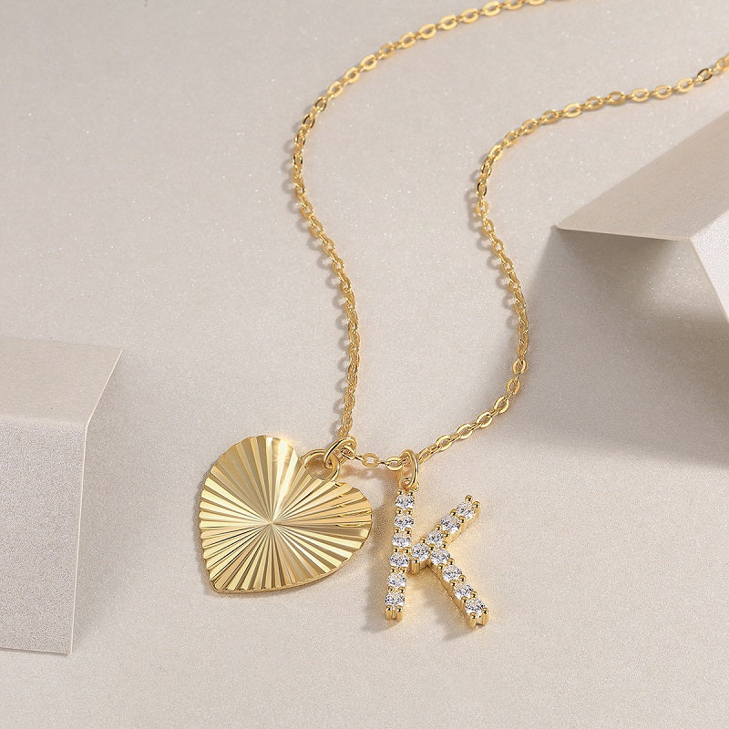 Heart Secret - A Fashionable And Trendy Necklace Pendant Diamond Jewelry Necklace Set With 1-carat Moissanite S925 Sterling Silver And Gold Plating