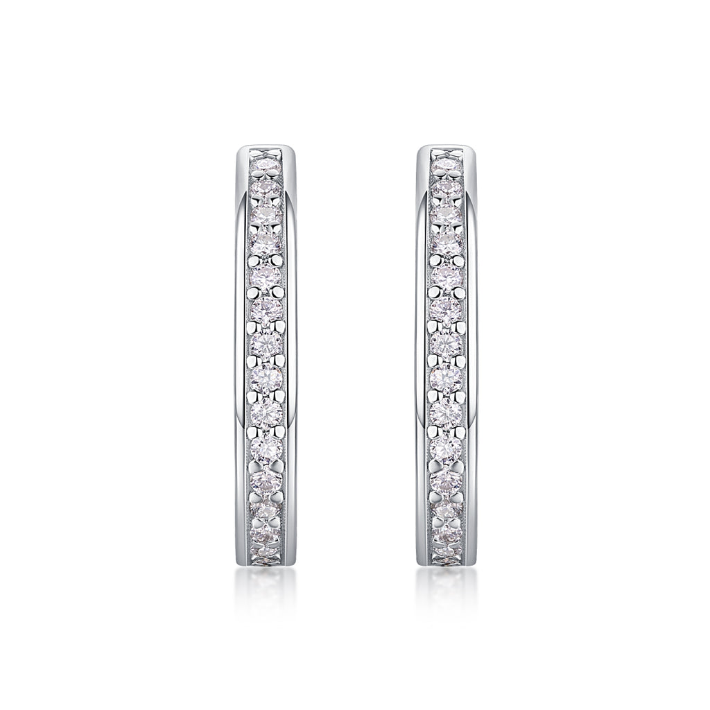 Highlight - S925 Moissanite Sterling Silver Earrings With Platinum-plated Stud Earrings, Fashionable, Trendy And Affordable Diamond Jewelry