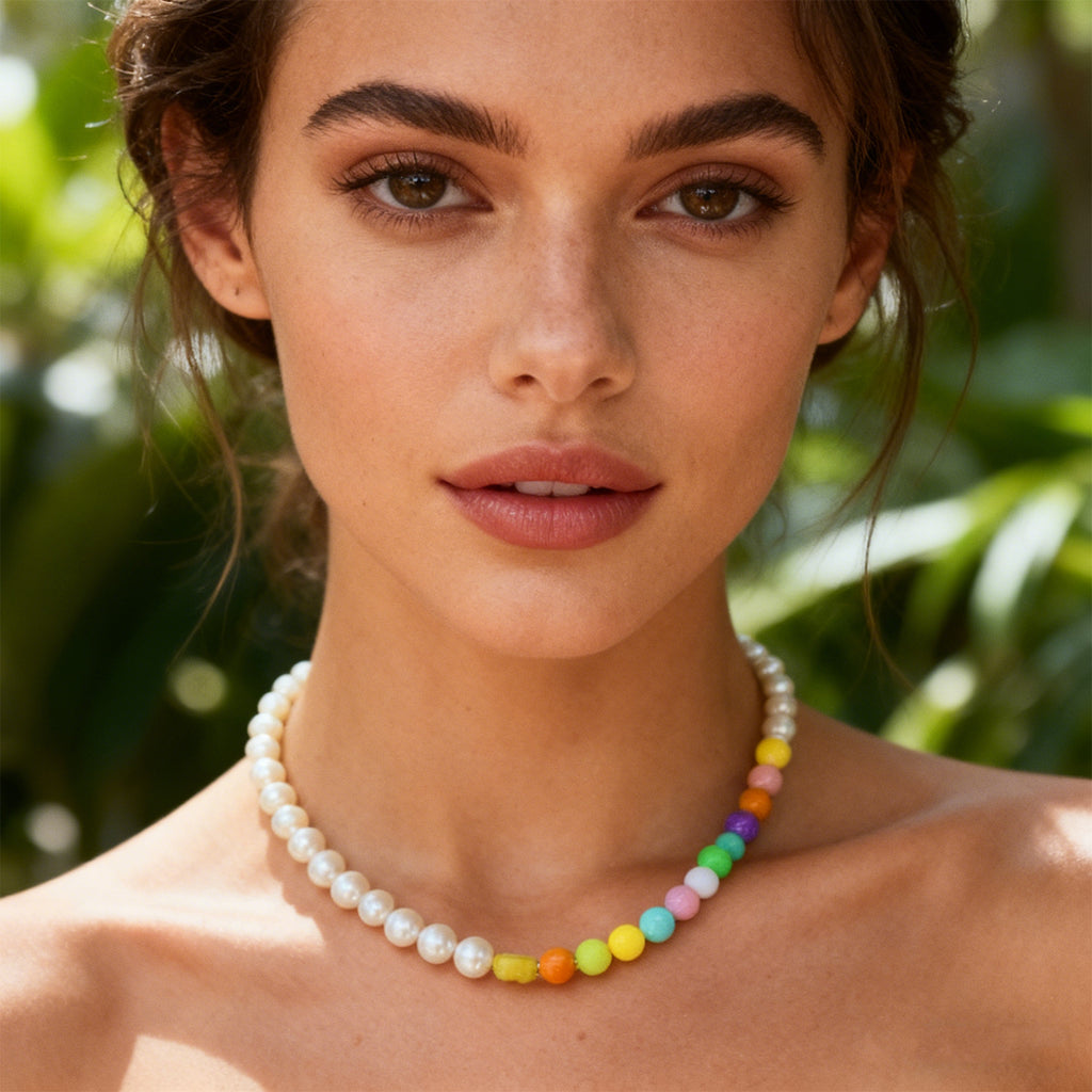 Colorful Pearl Necklace