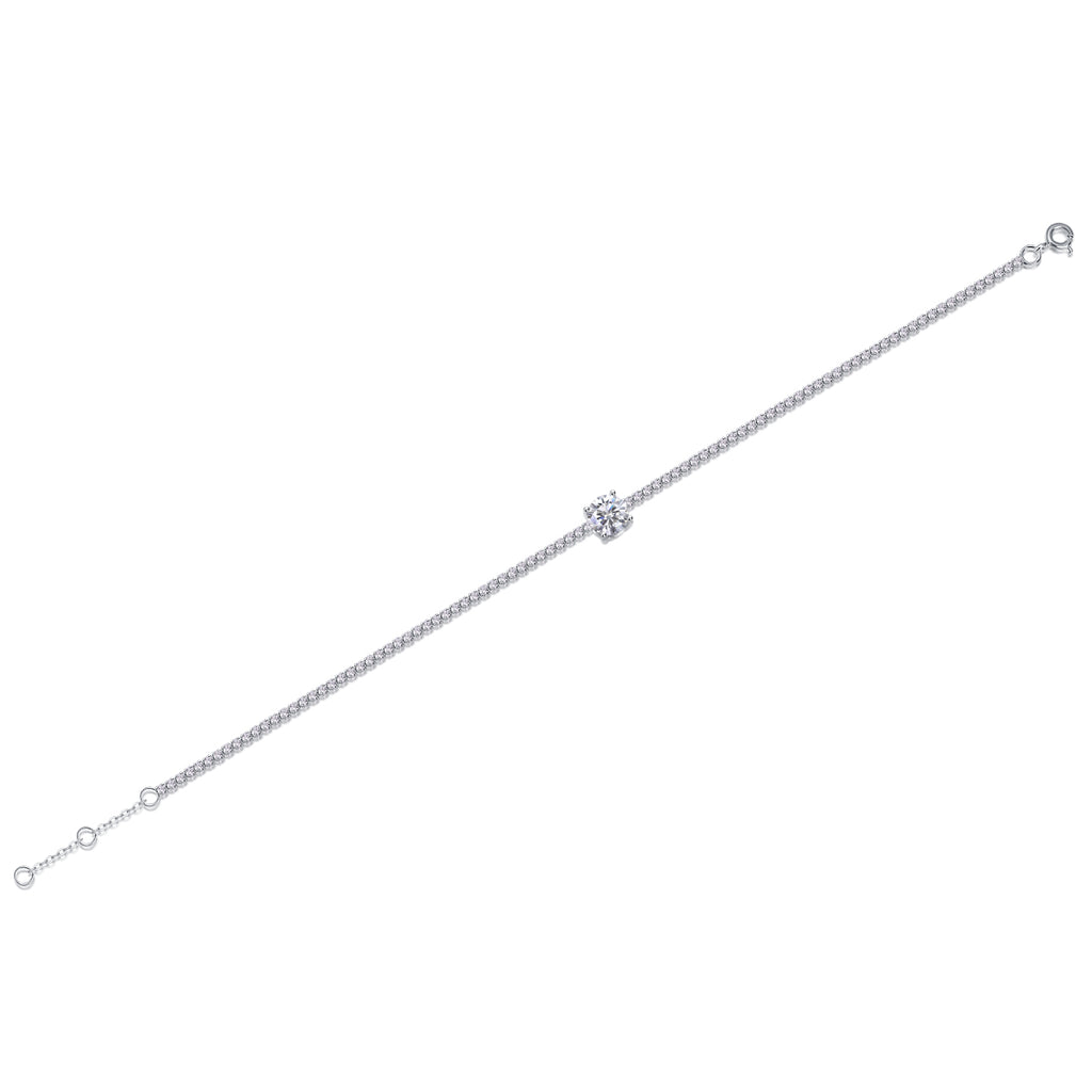 Dawn Luxury Fashion Mossan Diamond S925 Silver Bracelet