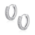 1 Pair Men's Hip Hop Zircon Hoop Earrings,Sparkling, Sleek Luxury,Versatile And Stylish