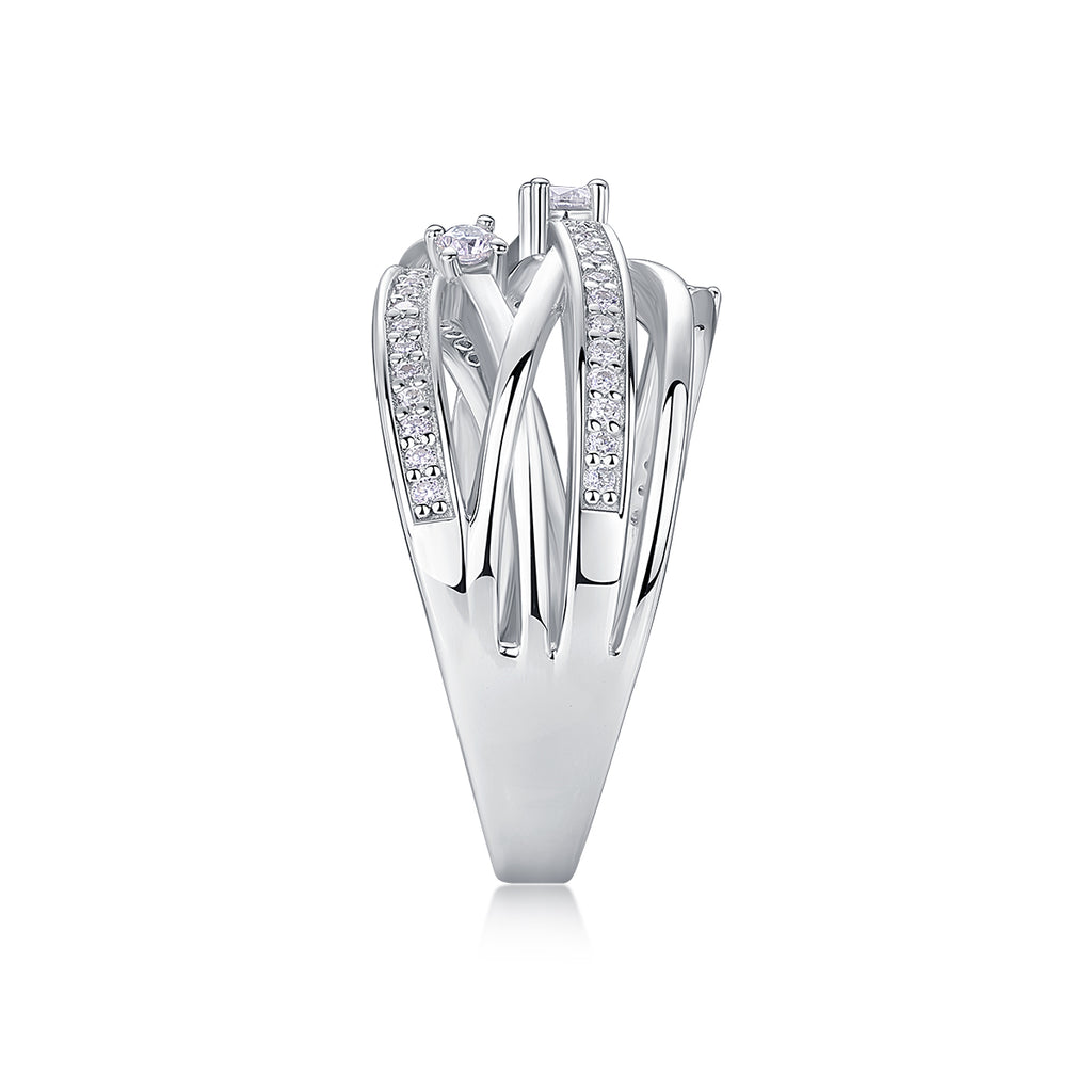 Star Ring Diamond Ring Luxury Fashion Set Moissanite Silver Ring