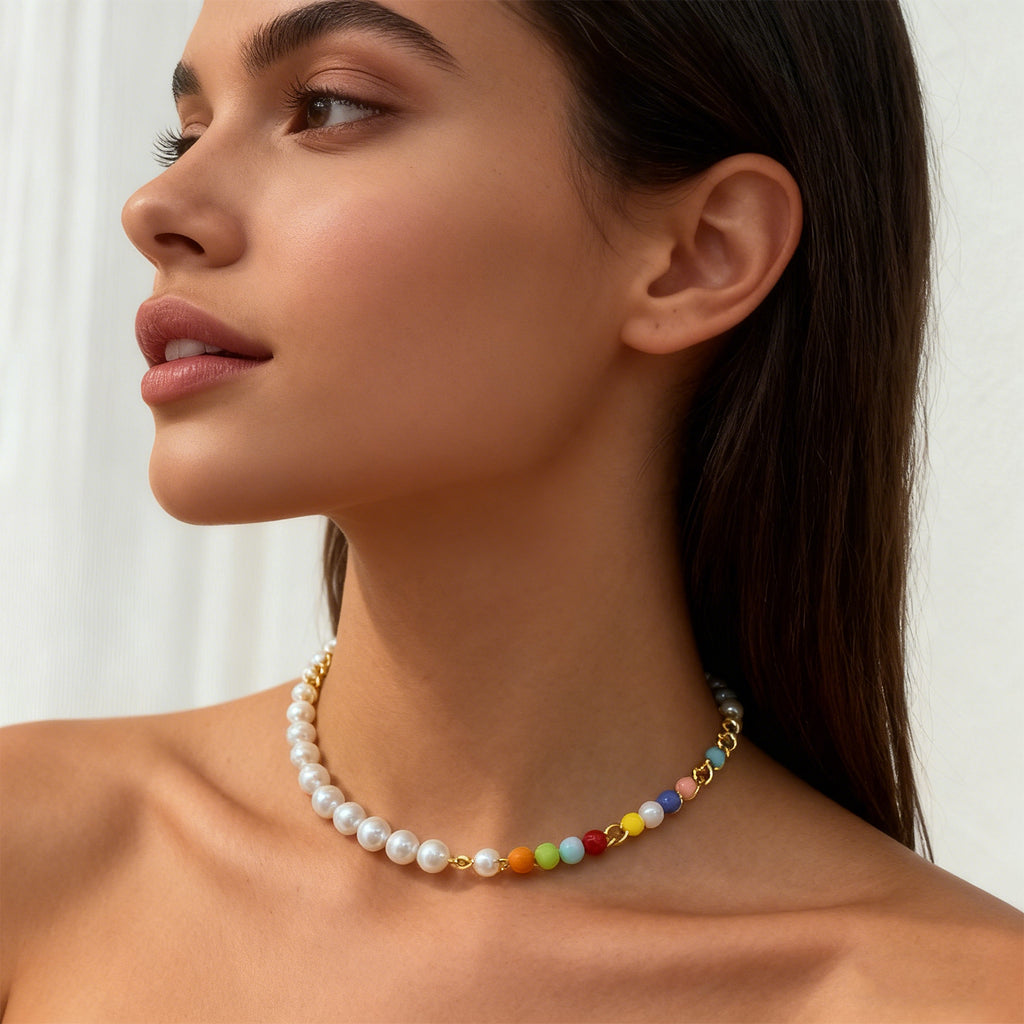 Colorful Pearl Necklace