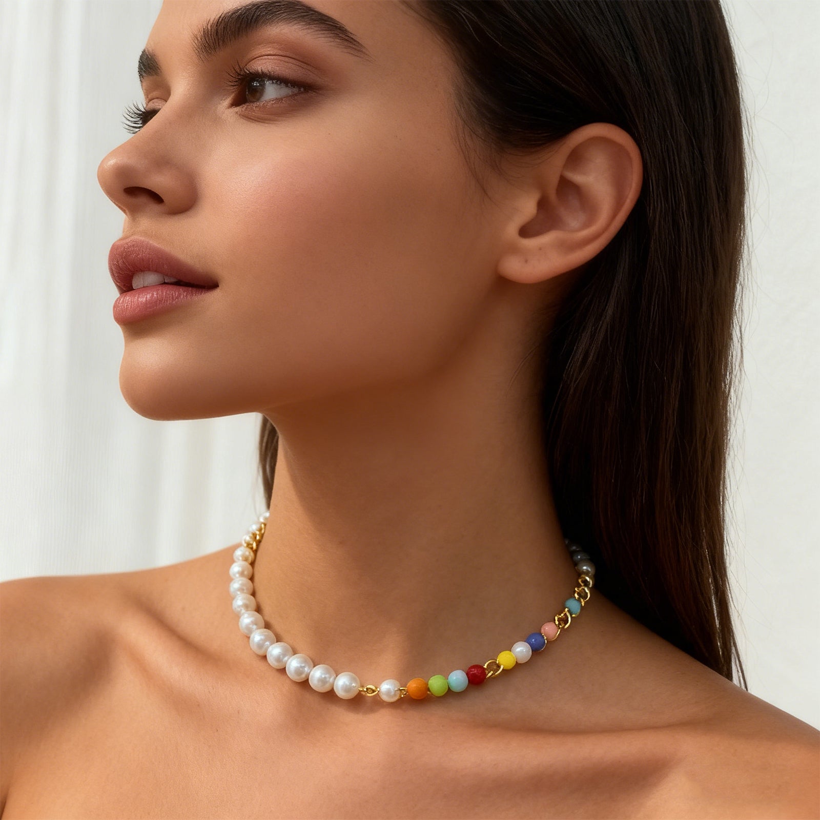 Colorful Pearl Necklace
